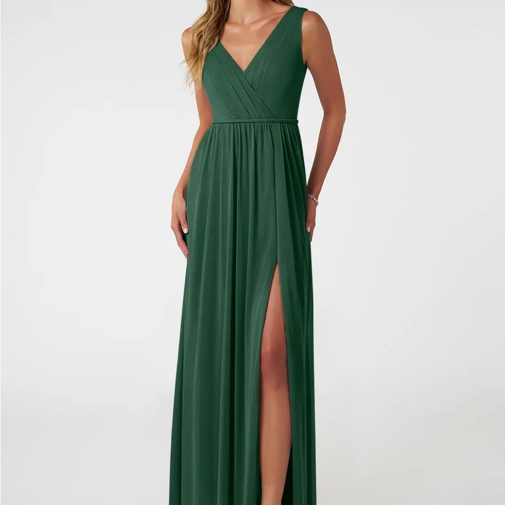 Azazie Tanicia Dress Dark Green